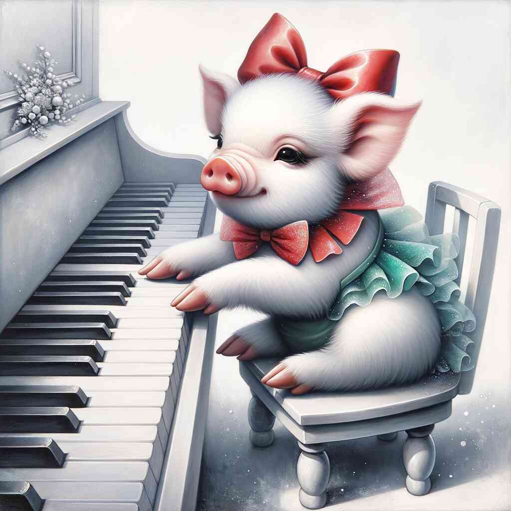 Paint by Numbers - Piglet on Klavir