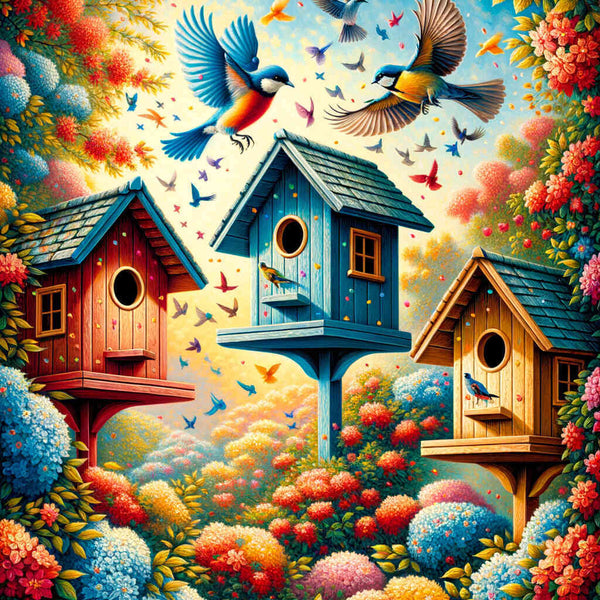 Paint by Numbers - Bird house city
