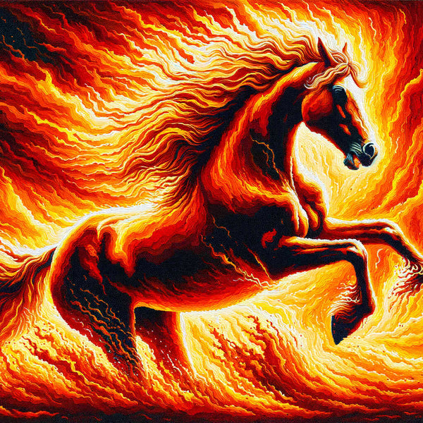 Horse, flames - Paint by Numbers