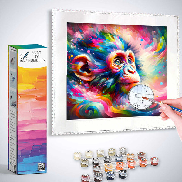 Paint by Numbers - Chimpanzee cub