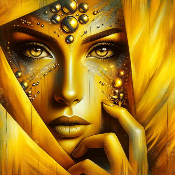 Paint by Numbers - Woman with cloth, yellow
