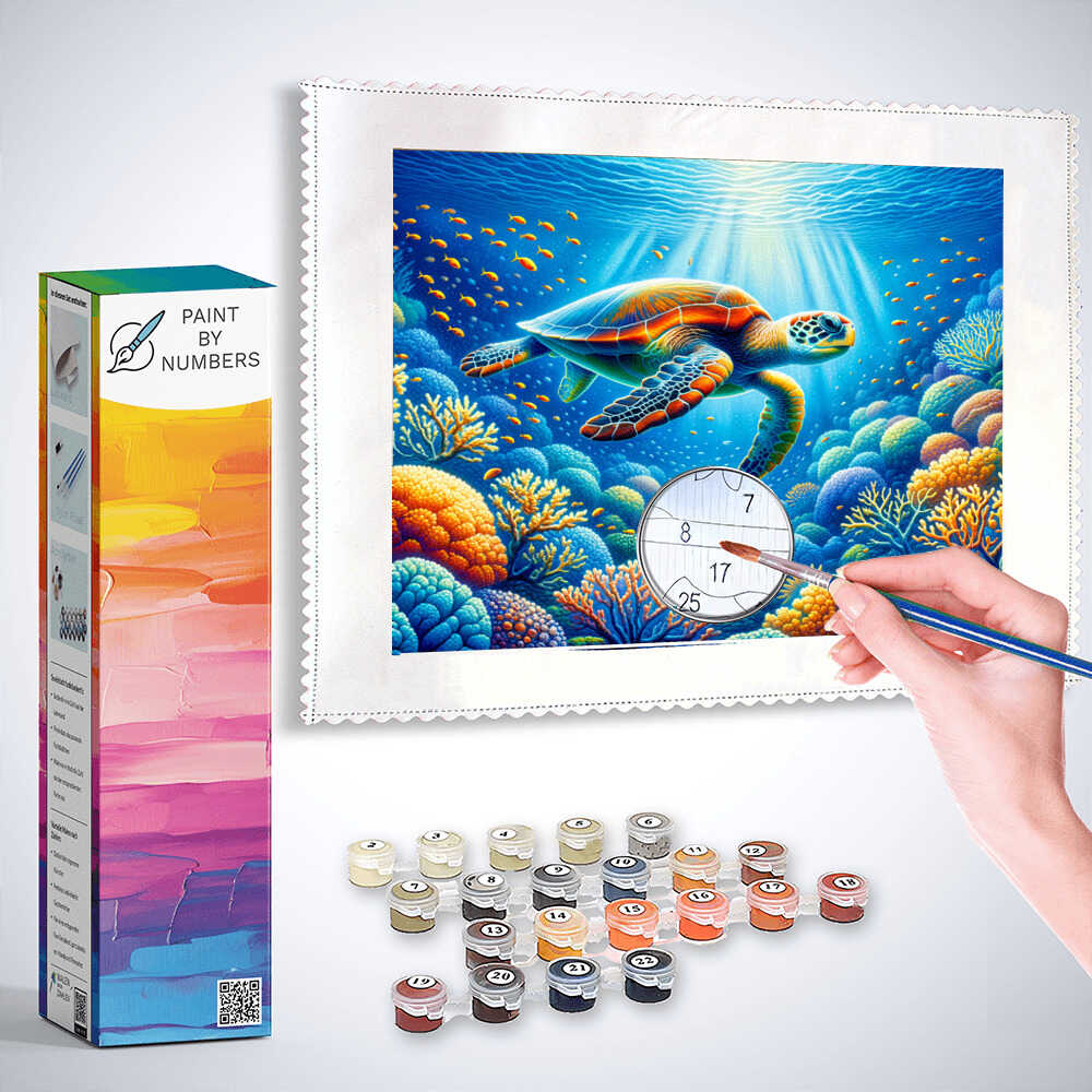 Paint by Numbers - Turtle Coral