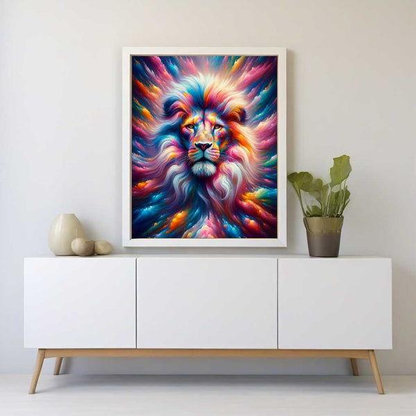 Paint by Numbers - Lion in colorful