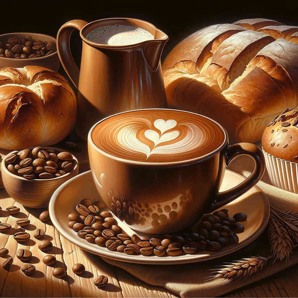 Paint by Numbers - Coffee and bread