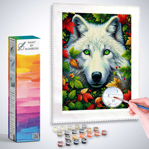 Paint by Numbers - White Wolf Grune Eyes