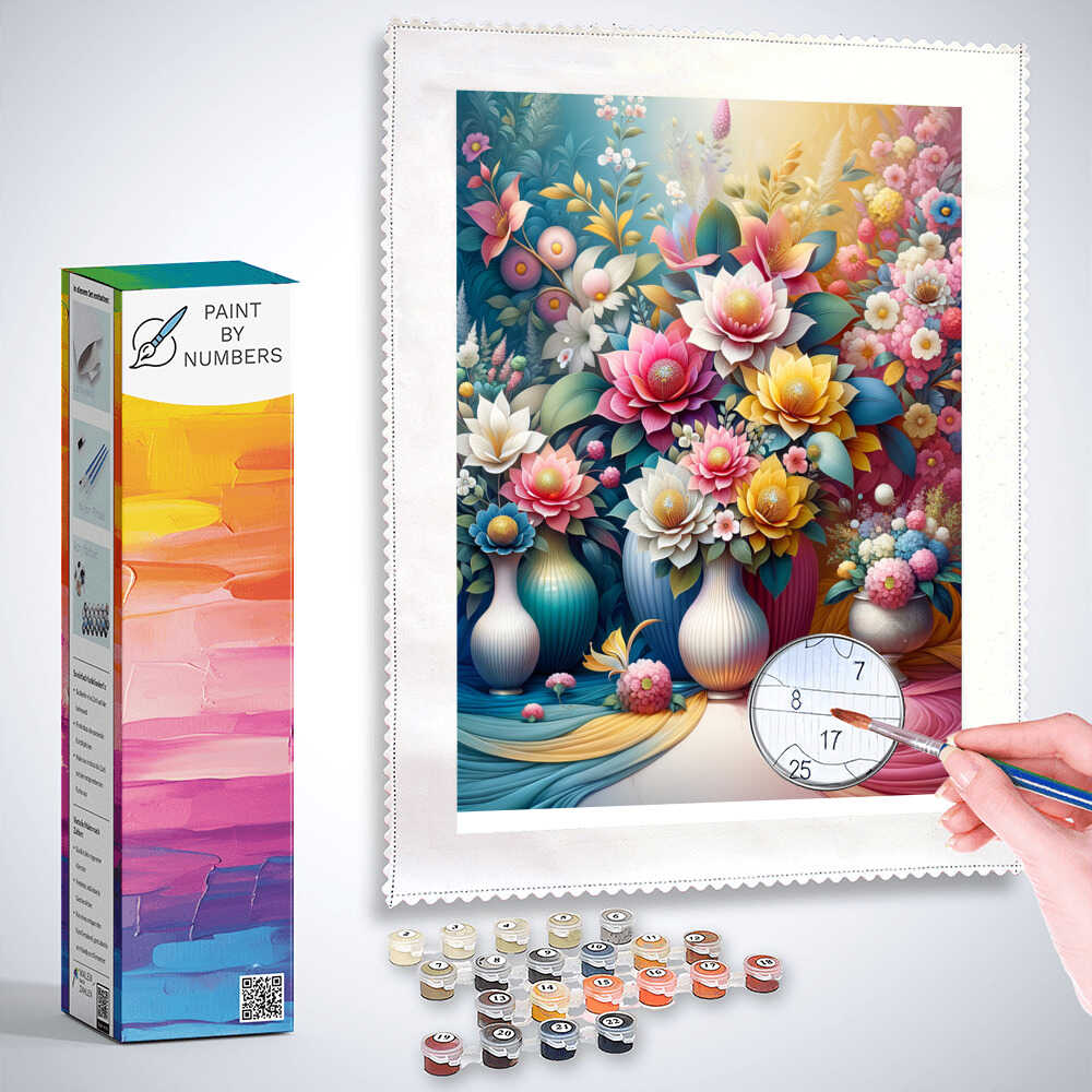 Paint by Numbers - Gorgeous bouquet of flowers