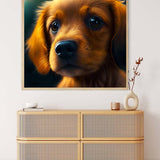 Diamond Painting - Dackelwelpe niedlich - gedruckt in Ultra-HD - Hund, Neu eingetroffen, Quadratisch, Tiere
