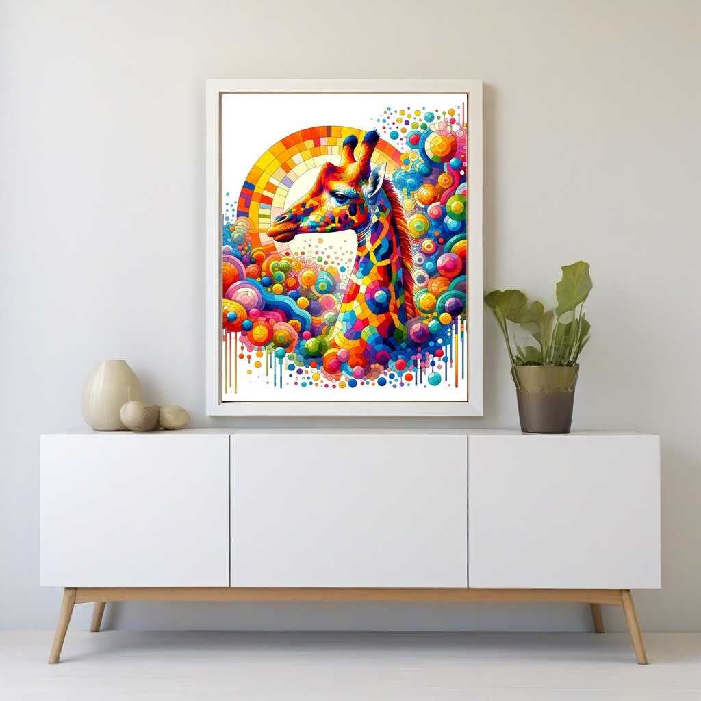 Giraffe, Abstract - Paint by Numbers