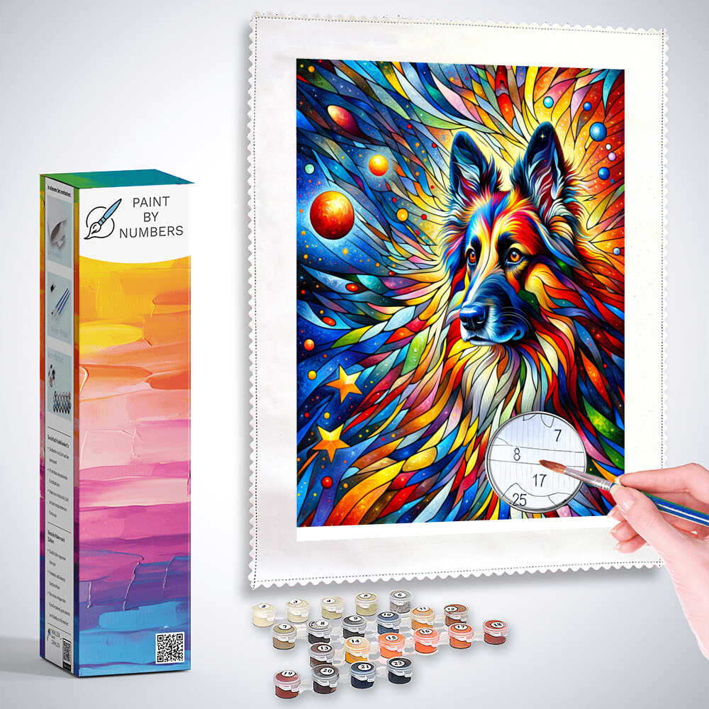 Paint by Numbers - Abstract Sheepdog