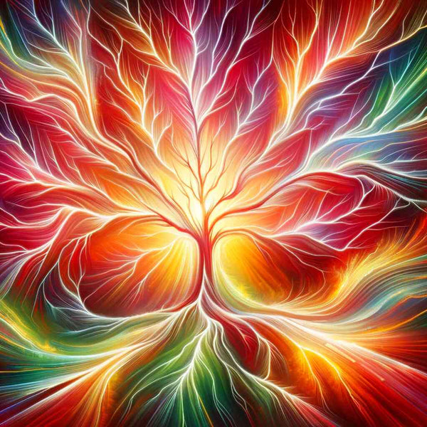 Paint by Numbers - Abstract Tree with Light of Life