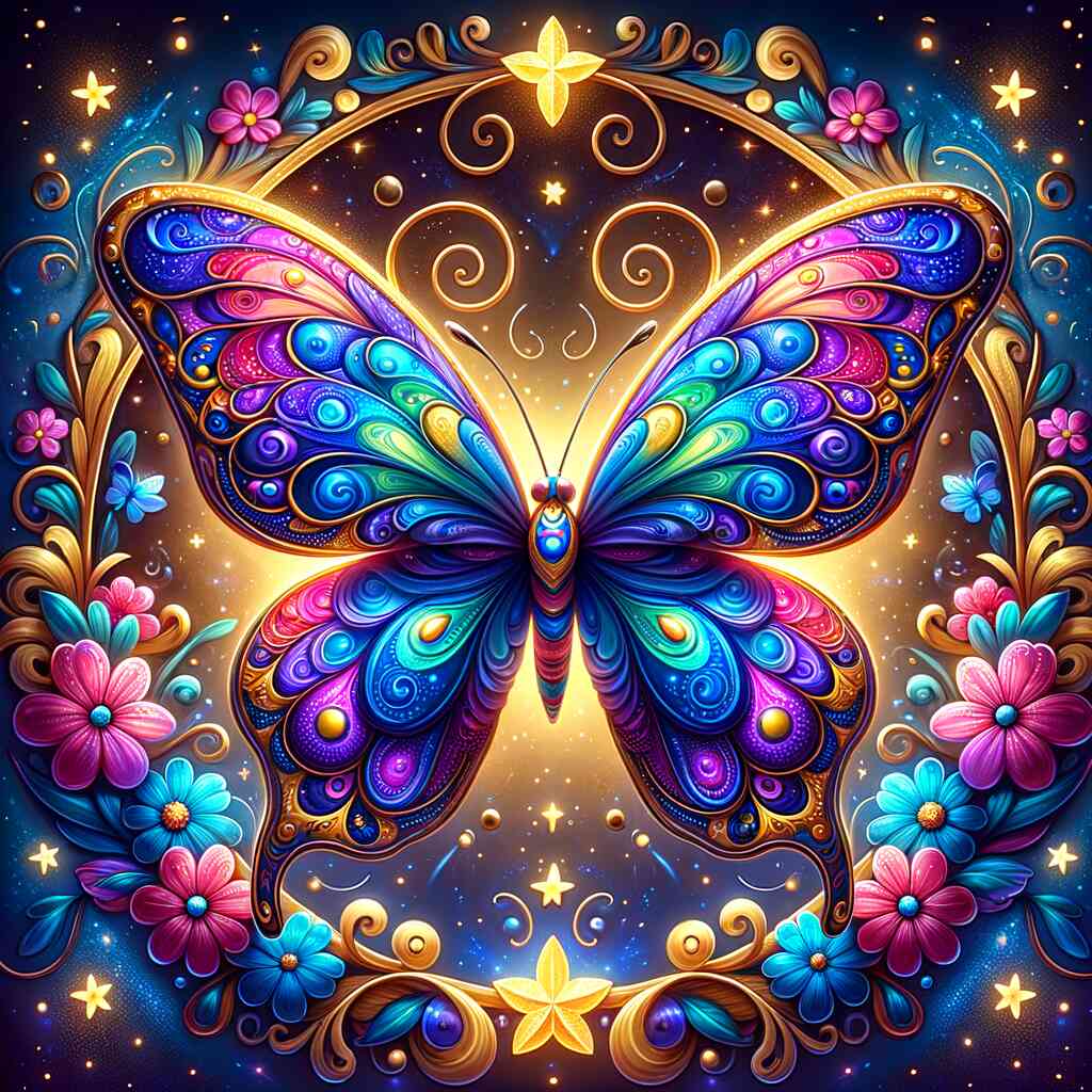 Paint by Numbers - Butterfly Cartoon