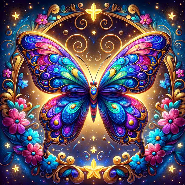 Paint by Numbers - Butterfly Cartoon