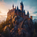 Fantasy Castle Diamond Painting Kit - Professional Canvas, Enhanced Acrylic Diamonds, Paint by Numbers Art for All Ages