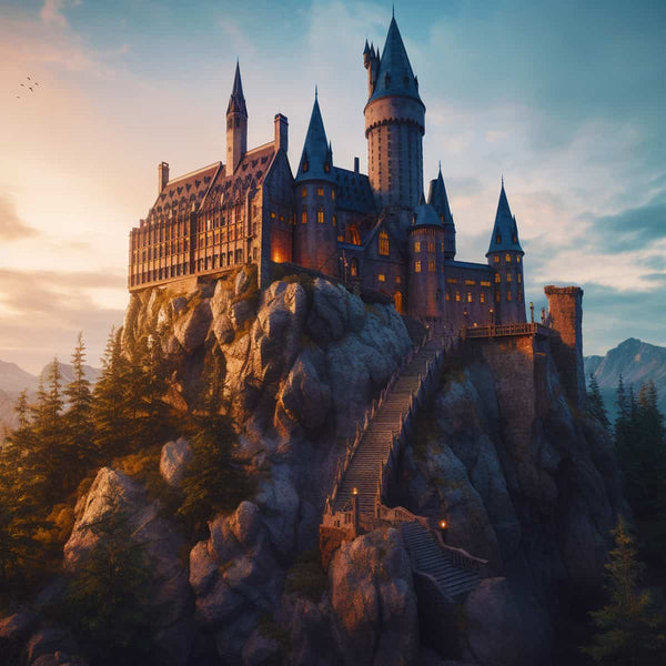 Fantasy Castle Diamond Painting Kit - Professional Canvas, Enhanced Acrylic Diamonds, Paint by Numbers Art for All Ages