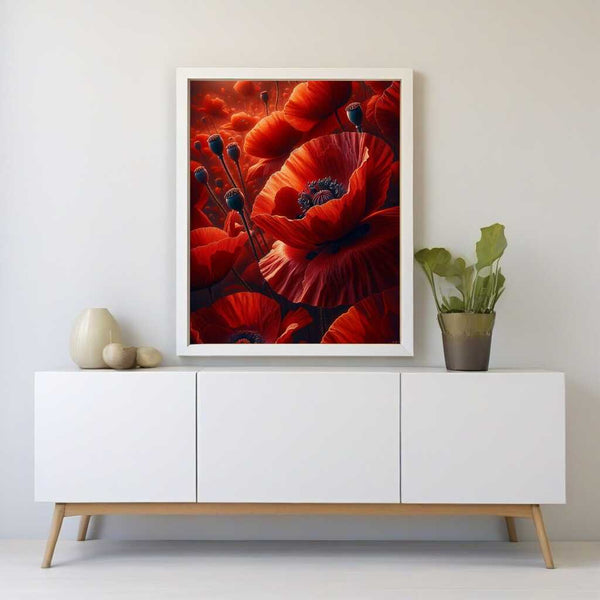 Flowers, close up red - Paint by Numbers