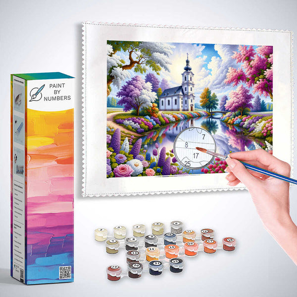 Paint by Numbers - Church by the river