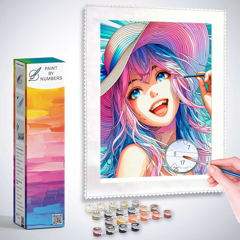 Paint by Numbers - Woman with curlers