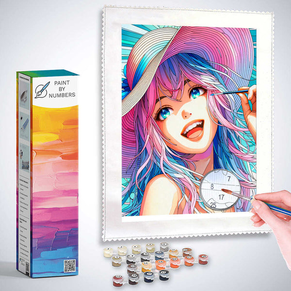 Paint by Numbers - Woman with curlers