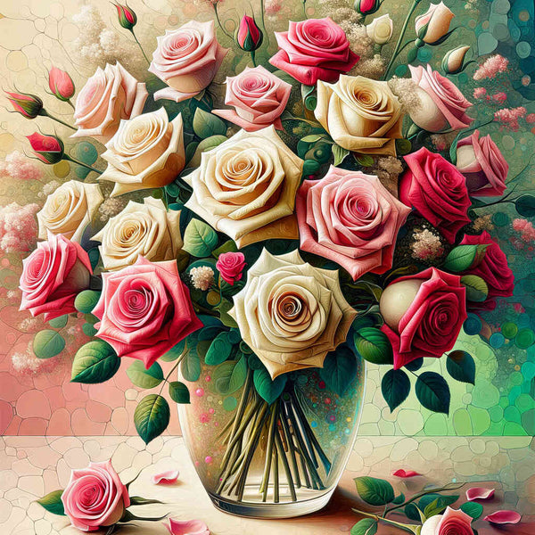 Paint by Numbers - Romantic bouquet of roses