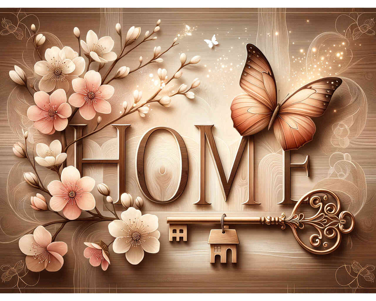 Paint by Numbers - Home Wood with Key