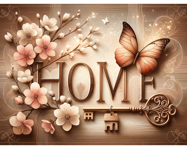 Paint by Numbers - Home Wood with Key