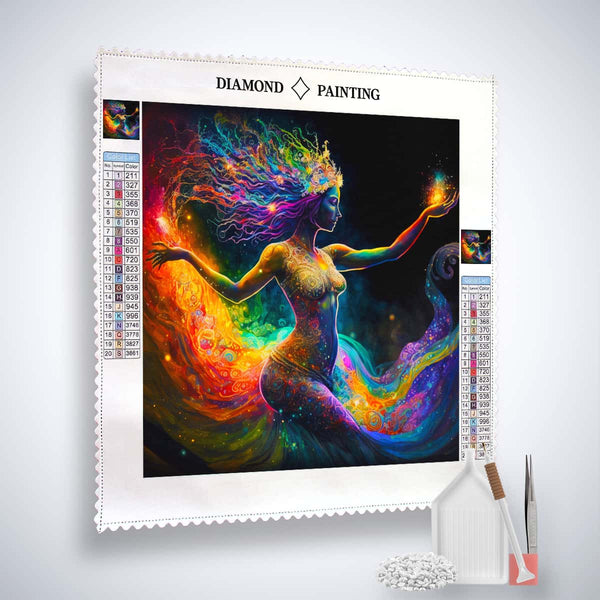 Diamond Painting - Universum Frau - gedruckt in Ultra-HD - Menschen, Neu eingetroffen, Quadratisch