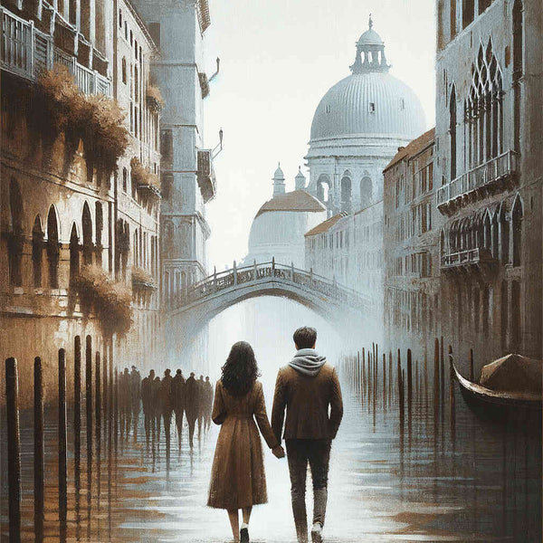 Hand in hand, roof - Paint by Numbers