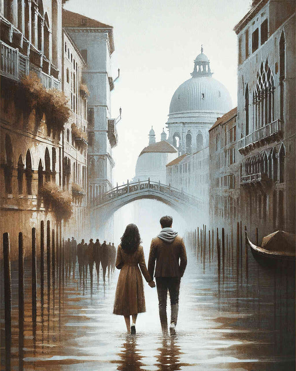 Hand in hand, roof - Paint by Numbers