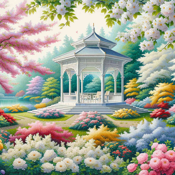 Pavilion in the park - Paint by Numbers