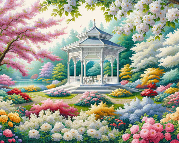 Pavilion in the park - Paint by Numbers