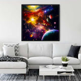 Malen nach Zahlen - Weltraumnebel - hochwertige Leinwand - 170523, Neu eingetroffen, Quadratisch, Universum, Weltall