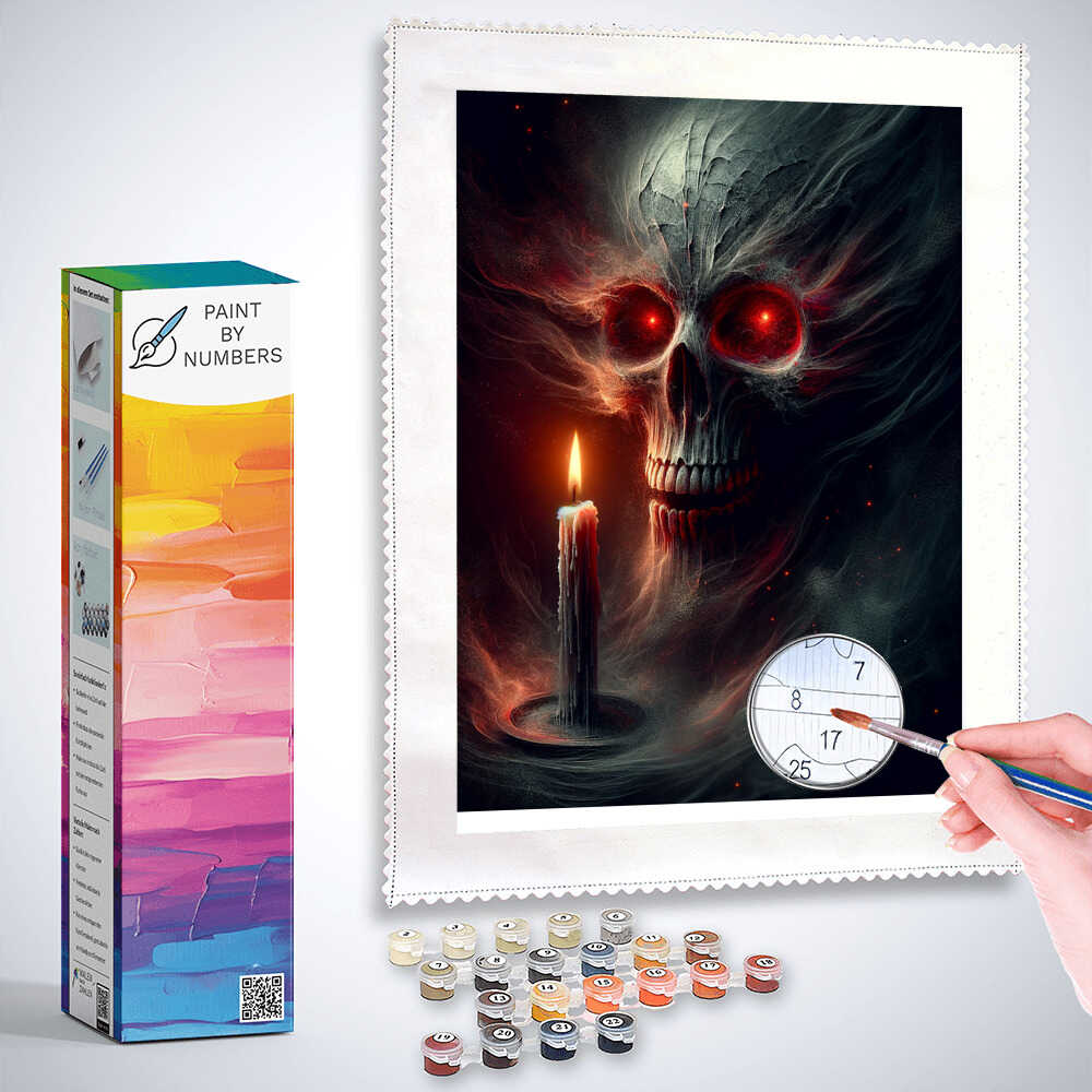 Paint by Numbers - Skull candle