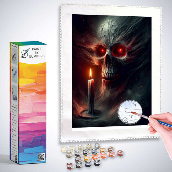 Paint by Numbers - Skull candle