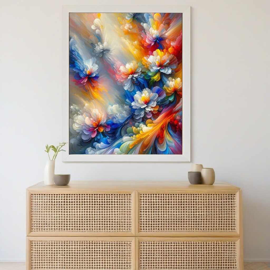 Paint by Numbers - Colorful abstract flowers