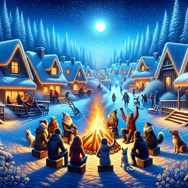 Paint by Numbers - Bonfire in winter