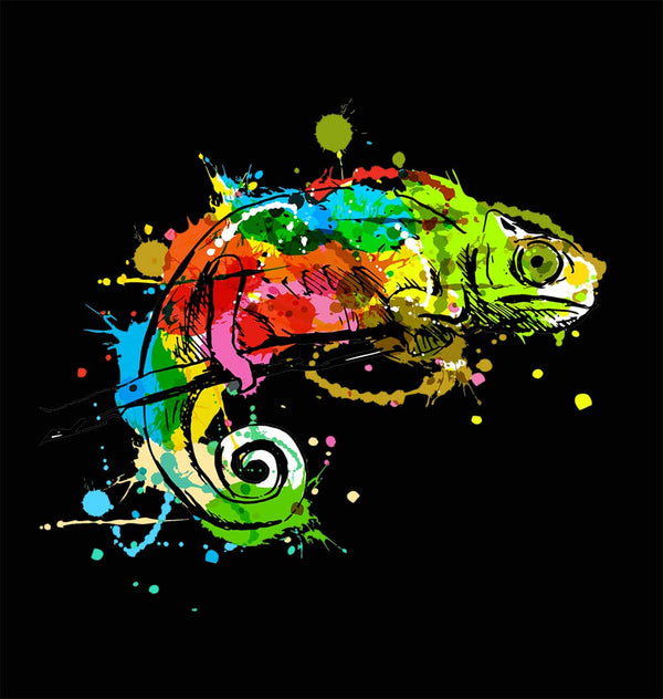 Chamäleon, Dunkel - Malen nach Zahlen - hochwertige Leinwand - 3fuer2, alfonso, Bestseller, exclude, Mittel, modern, Quadratisch, Tiere, woo_import_1, zusatz