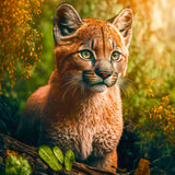 Malen nach Zahlen - Beobachtender Luchs - hochwertige Leinwand - Horizontal, Luchs, Tiere