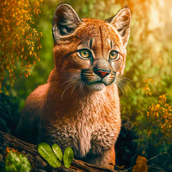 Malen nach Zahlen - Beobachtender Luchs - hochwertige Leinwand - Horizontal, Luchs, Tiere