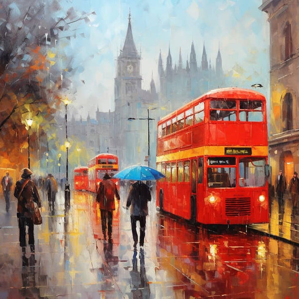 London, rain - Paint by Numbers