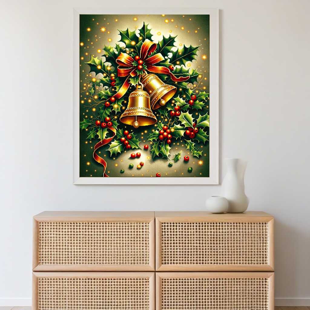 Paint by Numbers - Golden Christmas Bells