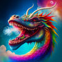 Vibrant dragon artwork from Diamond Painting kit, part of the Dragon Path collection. Paint by Numbers for art that sparkles.