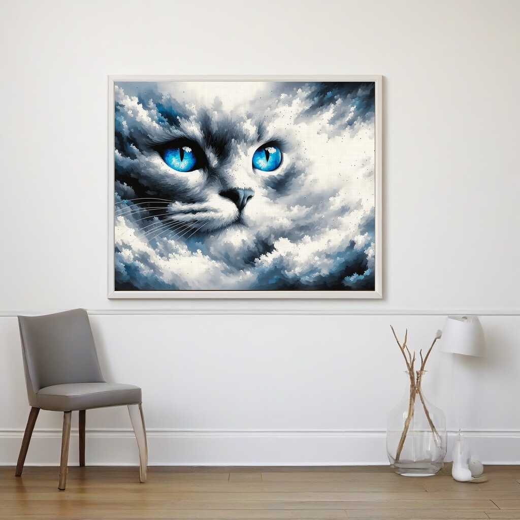 Paint by Numbers - Cat with blue eyes