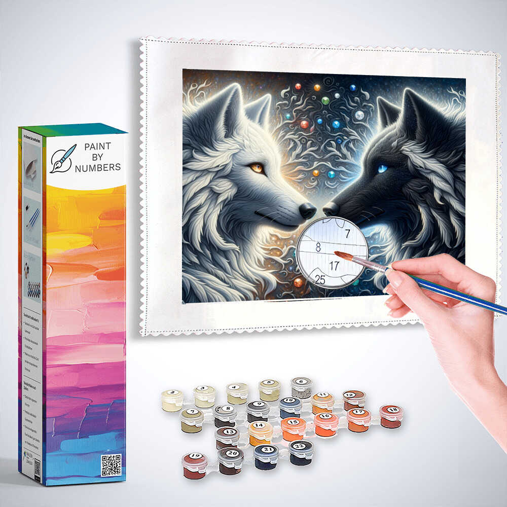 Paint by Numbers - Wolfe White and Black