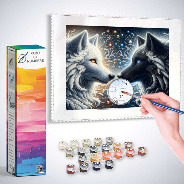Paint by Numbers - Wolfe White and Black
