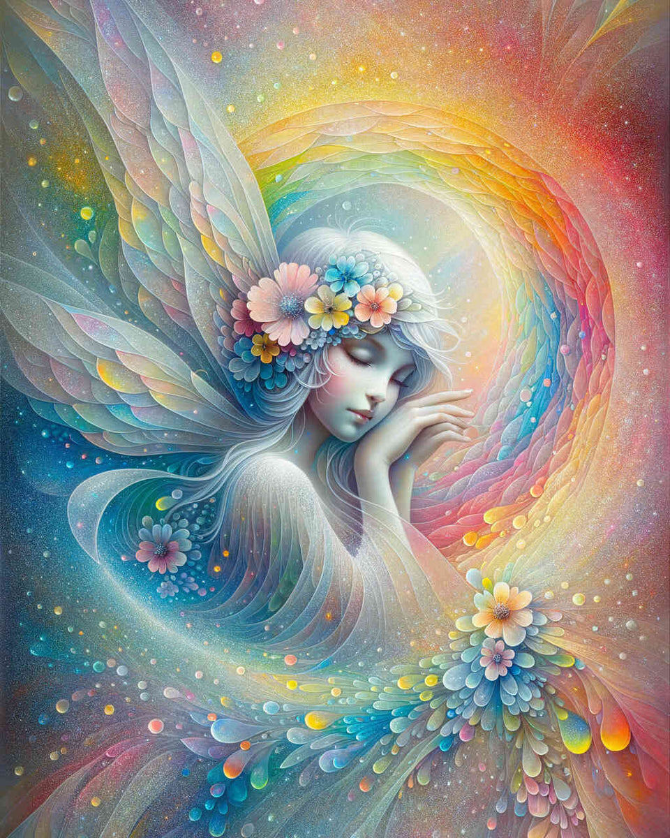 Paint by Numbers - Fairy with Rainbow