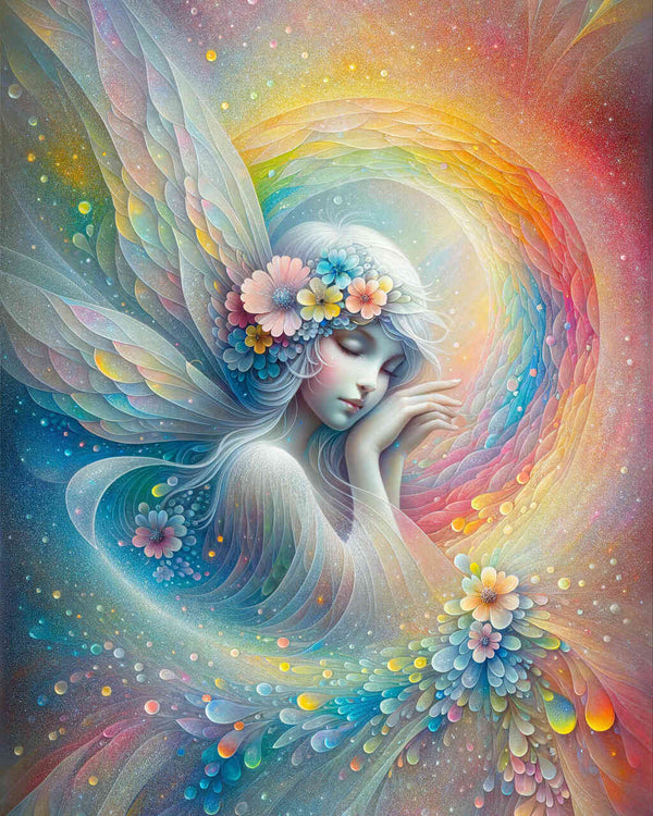 Paint by Numbers - Fairy with Rainbow