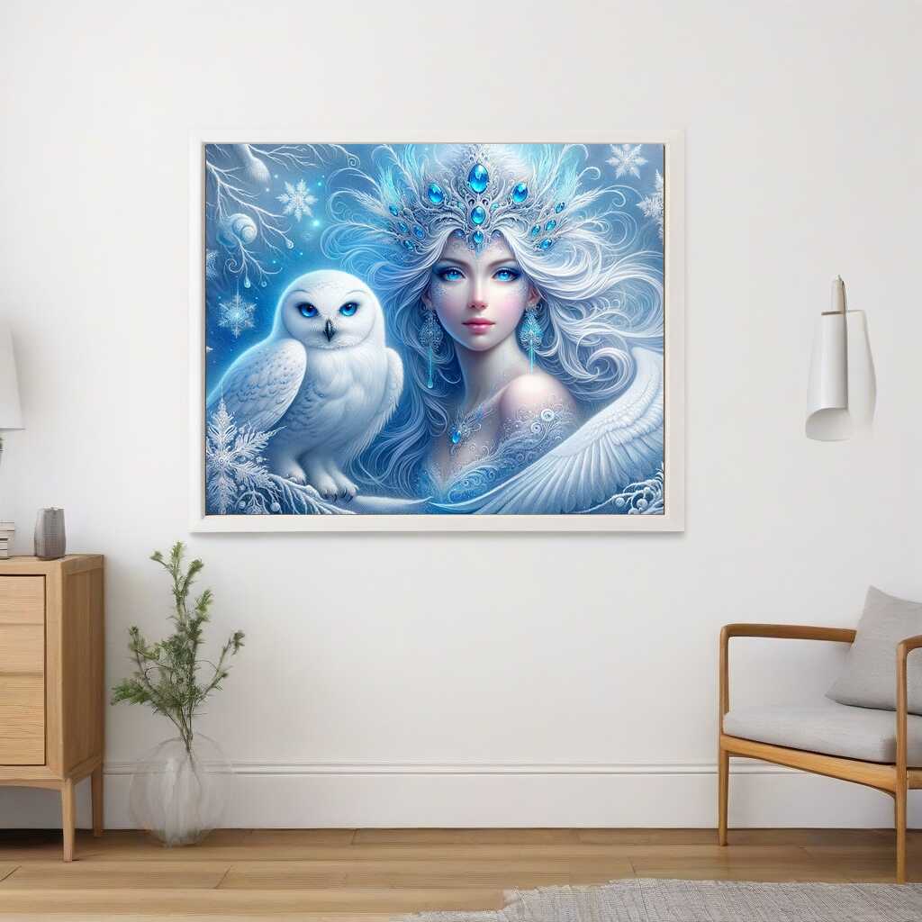Paint by Numbers - Ice fairy with snowy owl