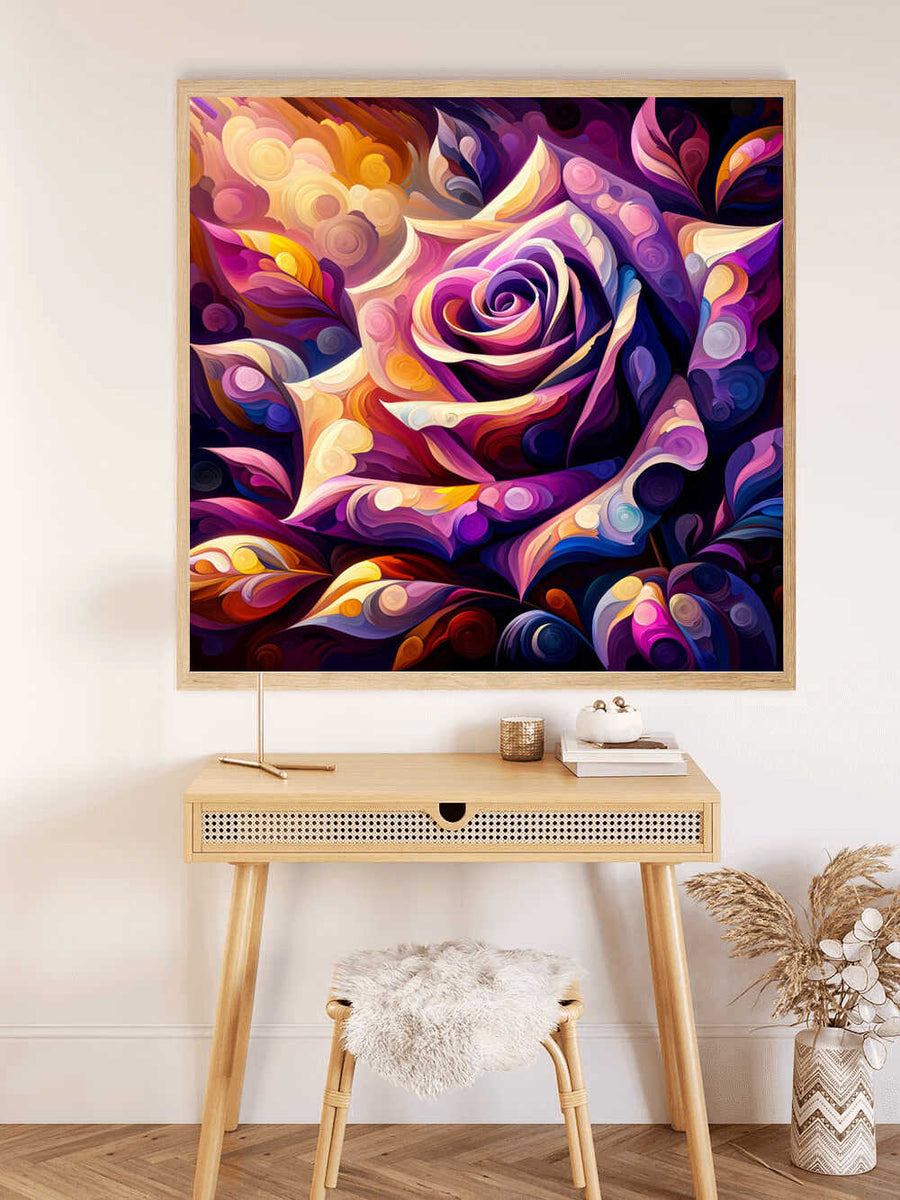 Paint by Numbers - Purple Color Mix Rose