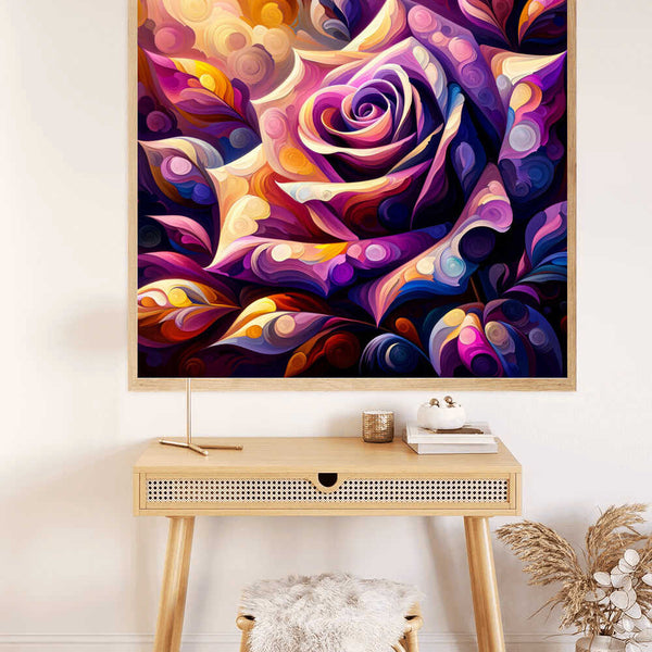 Paint by Numbers - Purple Color Mix Rose