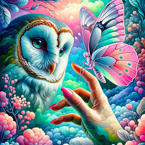 Paint by Numbers - Butterfly with owl